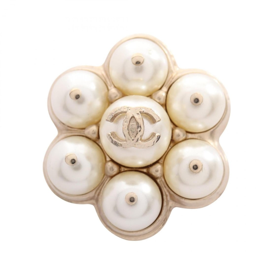 Chanel Coco Mark Brooch Accessory, Gold Plated (GP), Faux Pearl, Women's, Gold/White Tones: --- Catalog ---Category: SizeSize (HxWxD): 3.6cm x 3.2cm / 1.41'' x 1.25''Category: DesignType: BroochColor: Gold, WhiteGender: WomenMaterial: Artificial pearl, Gold platingCategory: GeneralBrand: Cha