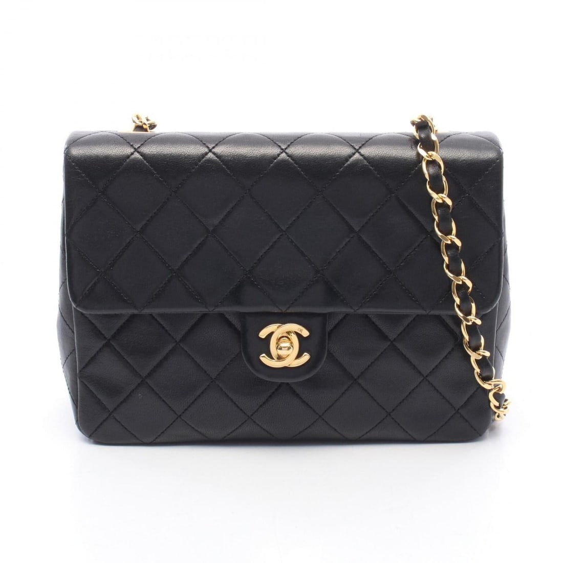 Chanel Mini Matelassé 20 Shoulder Bag/Handbag, Lambskin Leather, Women's, Black: --- Catalog ---Category: SizeSize (HxWxD): 15cm x 20cm x 6cm / 5.9'' x 7.87'' x 2.36''Category: DesignType: Handbag, Shoulder bagColor: BlackGender: WomenMaterial: Leather Leather/Fur Type: LambskinCa