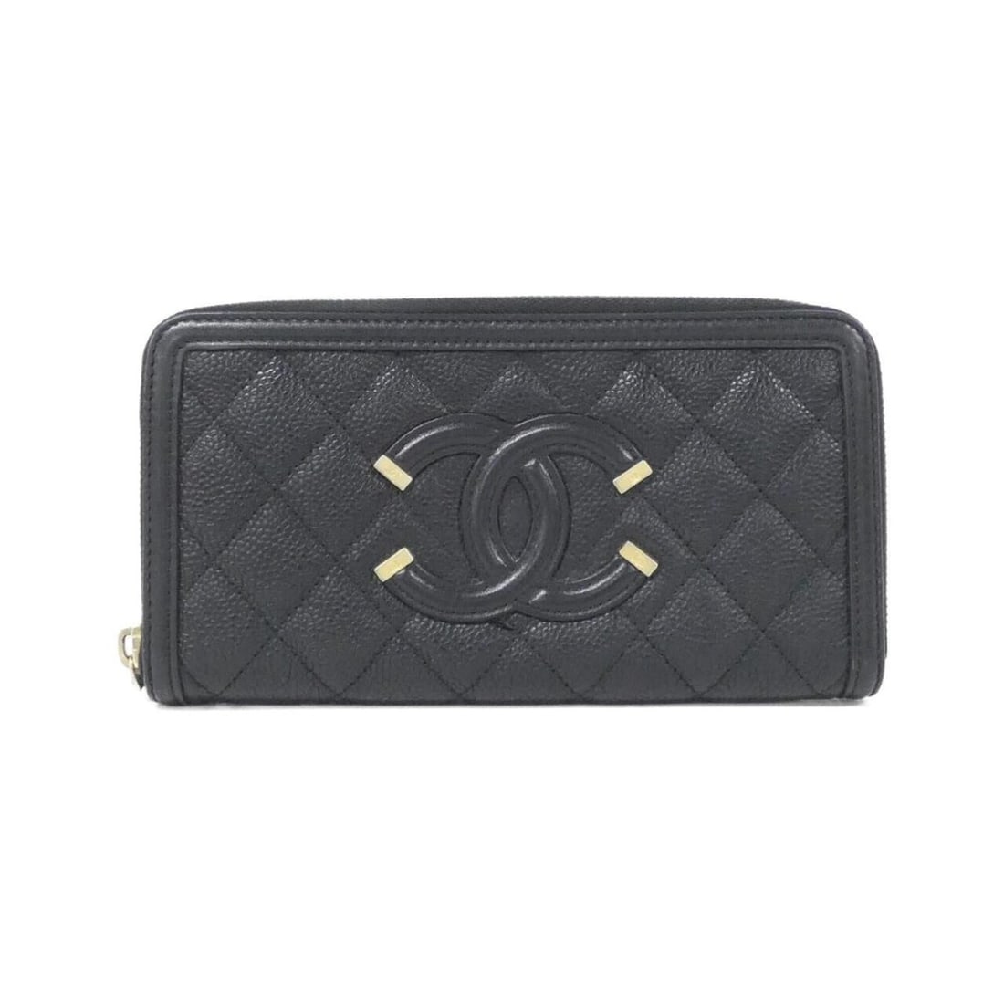 Chanel 84449 wallet: --- Catalog ---Category: SizeSize (HxWxD): 10.5cm x 19cm x 2cm / 4.13'' x 7.48'' x 0.78''Category: DesignType: Long wallet (bi-fold)Color: BlackGender: WomenMaterial: Grained Calfskin Category: Genera