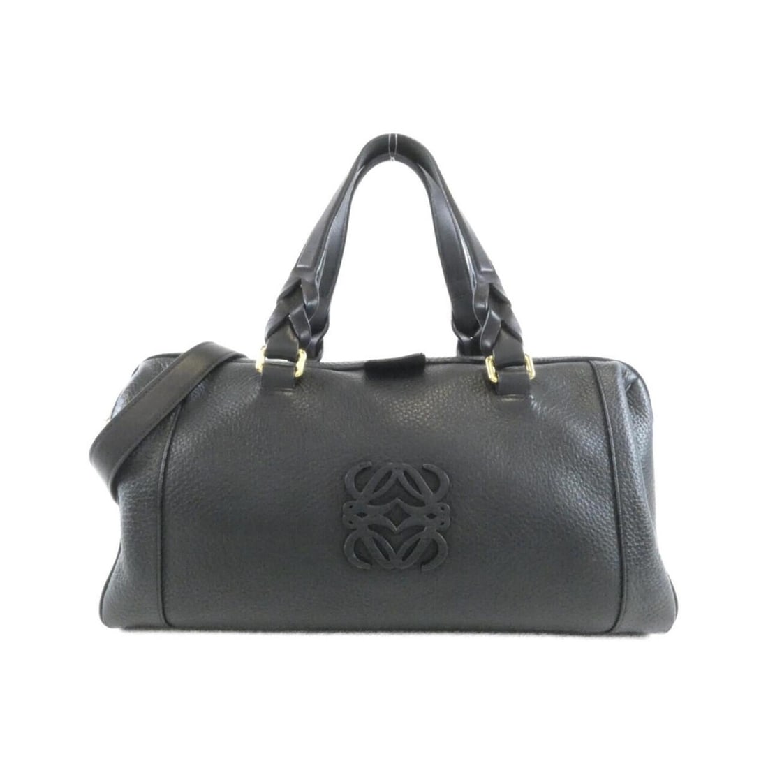 Loewe Fusta 316 26 F28 Boston Bag: --- Catalog ---Category: SizeSize (HxWxD): 18cm x 36cm x 15cm / 7.08'' x 14.17'' x 5.9''Category: DesignType: Boston bagColor: BlackGender: WomenMaterial: Leather Hardware Color: GoldLeather/Fur Type: