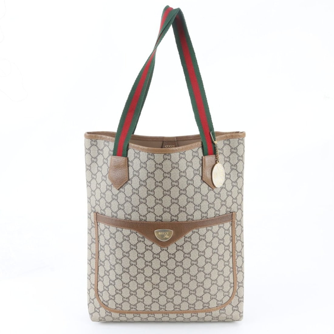 Old Gucci Sherry Line GG Plus Leather Tote Bag Handbag Shoulder for Men: --- Catalog ---Category: SizeSize (HxWxD): 38cm x 31cm x 10cm / 14.96'' x 12.2'' x 3.93''Category: DesignType: Shoulder bag, Tote bagColor: Beige, BrownGender: MenMaterial: Leather , Coated canvas Cat