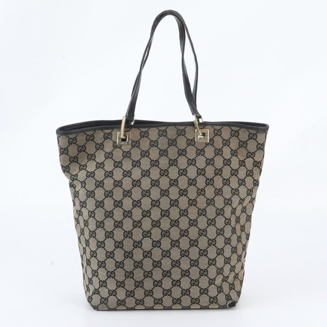 Gucci GG Canvas 002 1098 Leather Tote Bag Handbag Shoulder Black Brown Women's: --- Catalog ---Category: SizeSize (HxWxD): 32cm x 24cm x 11cm / 12.59'' x 9.44'' x 4.33''Category: DesignType: Handbag, Shoulder bag, Tote bagColor: Black, BrownGender: WomenMaterial: Leather , Canvas