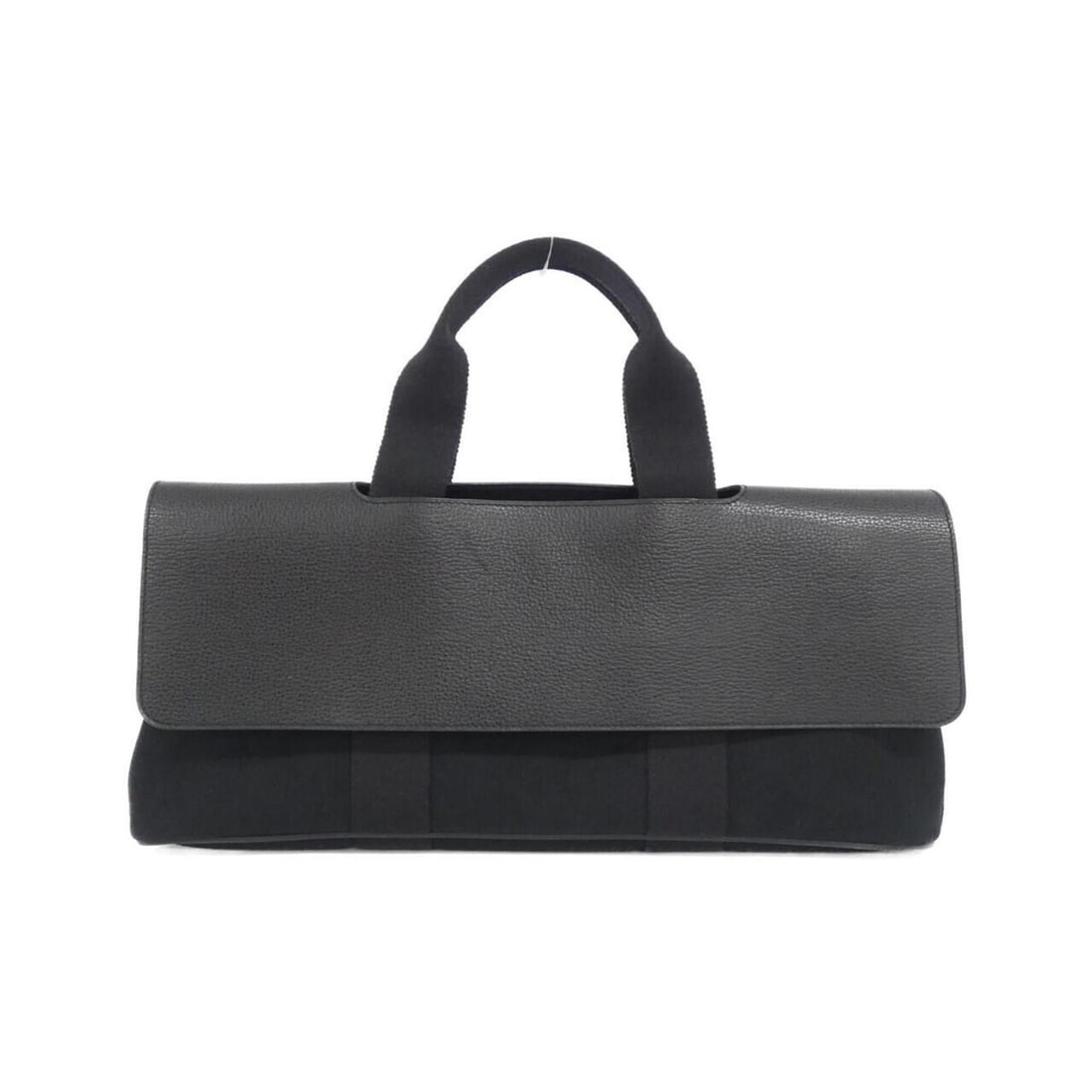 Hermes Valparaiso Long MM Handbag: --- Catalog ---Category: SizeSize (HxWxD): 20cm x 43cm x 7cm / 7.87'' x 16.92'' x 2.75''Category: DesignType: Handbag, PouchColor: BlackGender: Men,WomenMaterial: Toile chevron Category: GeneralBrand: