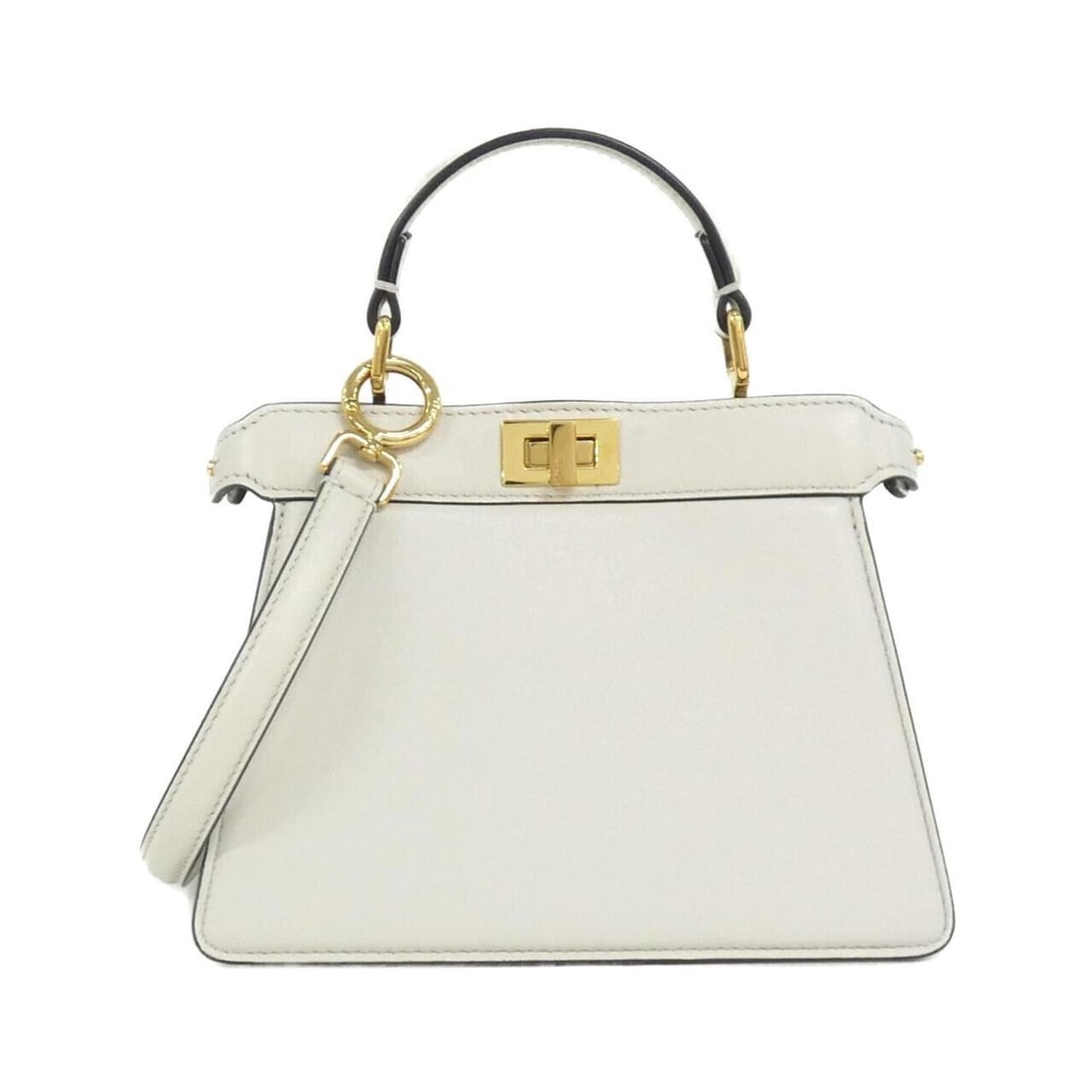 Fendi Peekaboo I See You Petite 8BN335 ABVE Handbag: --- Catalog ---Category: SizeSize (HxWxD): 15cm x 20cm x 10cm / 5.9'' x 7.87'' x 3.93''Category: DesignType: HandbagColor: WhiteGender: WomenMaterial: Leather Hardware Color: GoldLeather/Fur Type:
