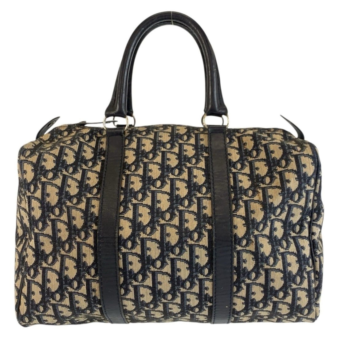 Christian Dior Vintage Trotter Navy Canvas Leather Handbag Boston Bag with Silver Hardware for Women: --- Catalog ---Category: SizeSize (HxWxD): 19cm x 30cm x 15cm / 7.48'' x 11.81'' x 5.9''Category: DesignType: Boston bag, HandbagColor: NavyGender: WomenMaterial: Canvas , Leather Category: GeneralBra
