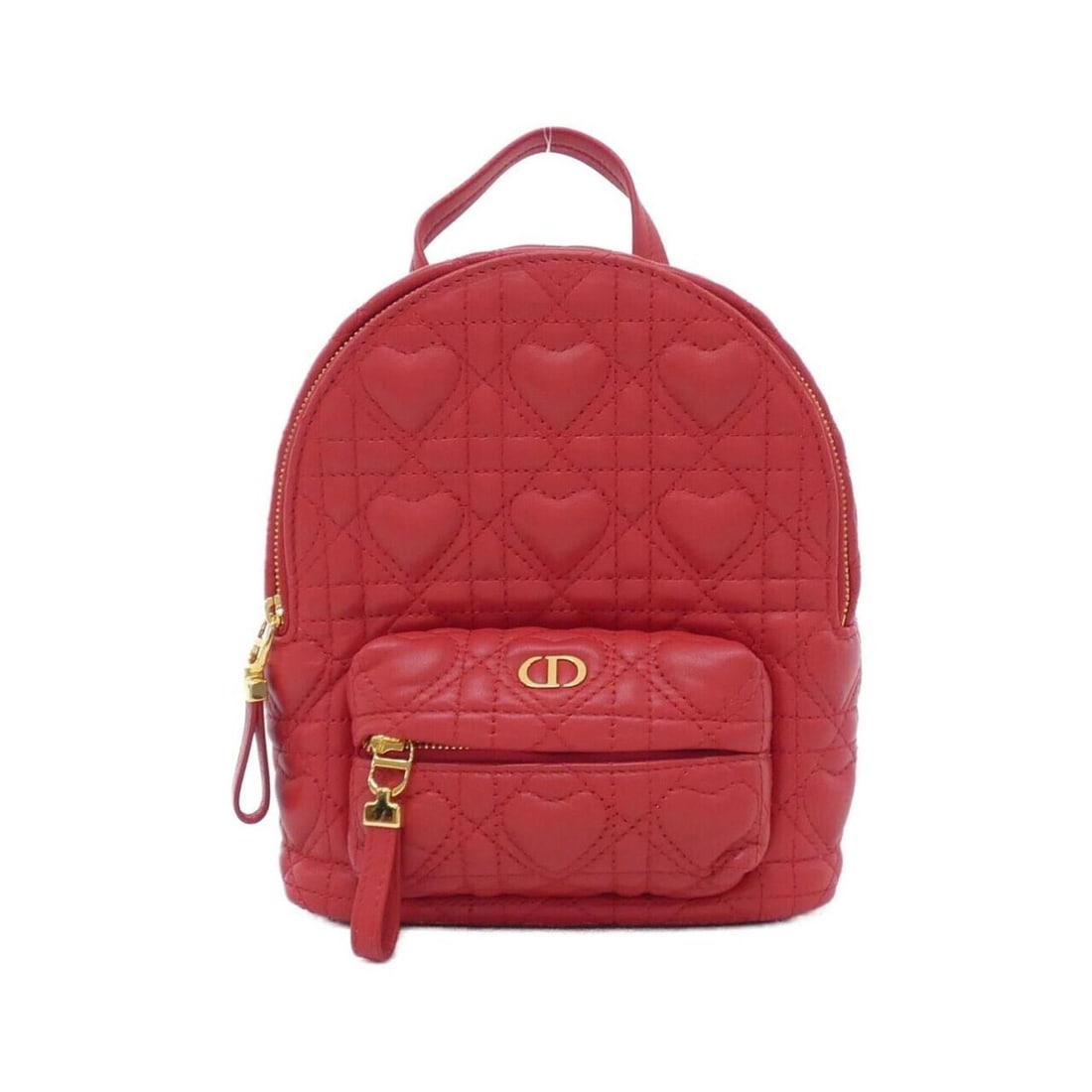 Christian Dior M9222UNGH Backpack: --- Catalog ---Category: SizeSize (HxWxD): 19cm x 16cm x 9cm / 7.48'' x 6.29'' x 3.54''Category: DesignType: BackpackColor: Red colorGender: WomenMaterial: Leather Leather/Fur Type: LambskinCategory: 