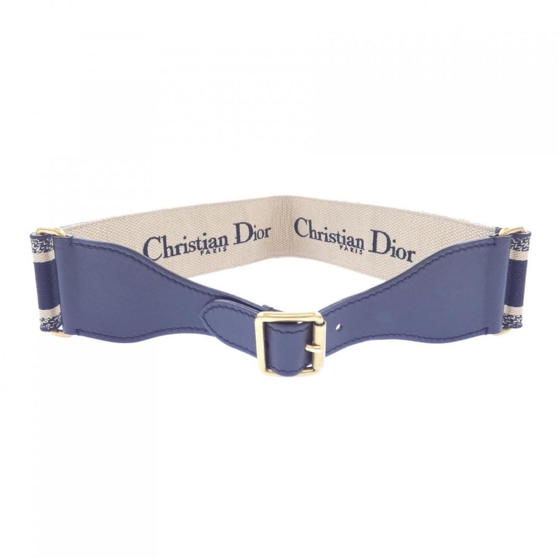 Christian Dior 50-MA-0250 Belt: --- Catalog ---Category: SizeWidth: 6.5cm / 2.55''Length: 77.5cm - 82.5cm / 30.51'' - 32.48''Category: DesignType: Standard beltColor: Beige, BlackGender: Women,MenCategory: GeneralMPN: