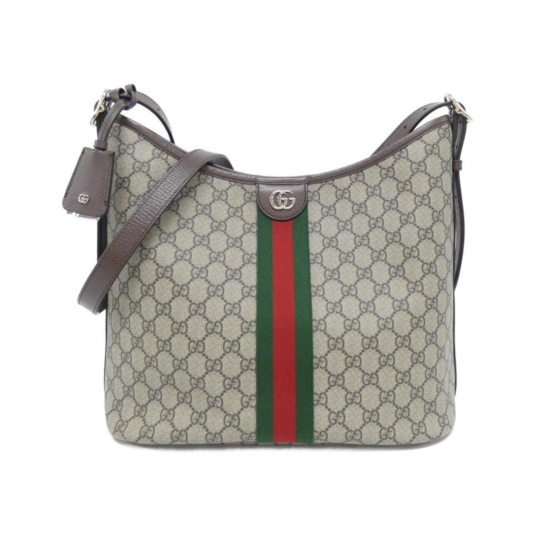 Gucci OPHIDIA 836871 FAE0K Shoulder Bag: --- Catalog ---Category: SizeSize (HxWxD): 30cm x 33.5cm x 15cm / 11.81'' x 13.18'' x 5.9''Category: DesignType: Shoulder bagColor: Beige, BrownGender: Women,MenMaterial: Coated canvas , Leather Categ