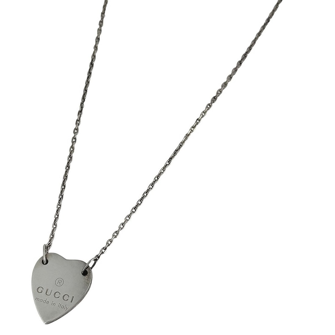 Gucci GUCCI Heart Necklace Pendant Sterling Silver 925 Women's: --- Catalog ---Category: SizePendant Size: 15mm x 19mm / 0.59'' x 0.74''Neck Circumference: 48.5 cm / 19.09''Category: DesignColor: SilverGender: WomenMaterial: Silver 925Pendant Type: PendantNecklace