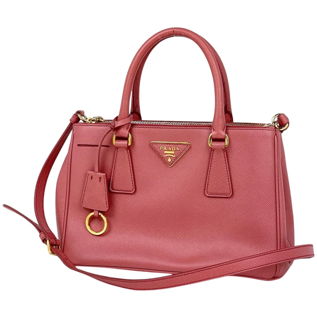 Prada Galleria 2-Way Handbag, Saffiano Leather, Pink, BN2316, Women's (1 of 18)