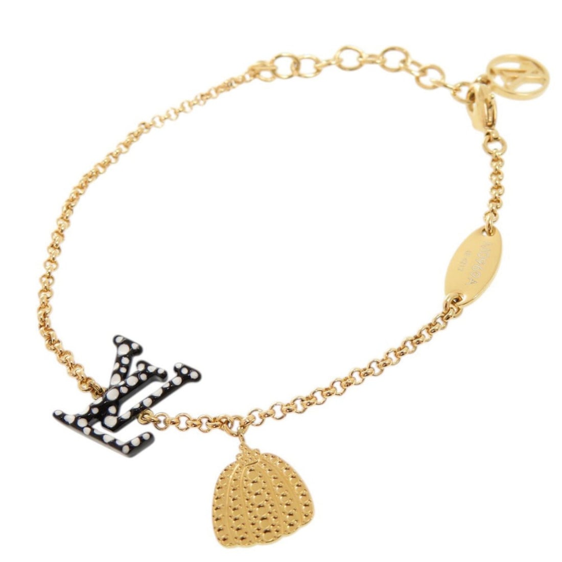 Louis Vuitton x Yayoi Kusama Bracelet LV Iconic Infinity Dot M0969A Metal Black 0496 LOUIS VUITTON: --- Catalog ---Category: SizeLength: 19cm / 7.48''Category: DesignType: Charm braceletColor: Black, WhiteGender: WomenMaterial: MetalCategory: GeneralMPN: LE4212Brand: Louis VuittonCountry of Origin: 