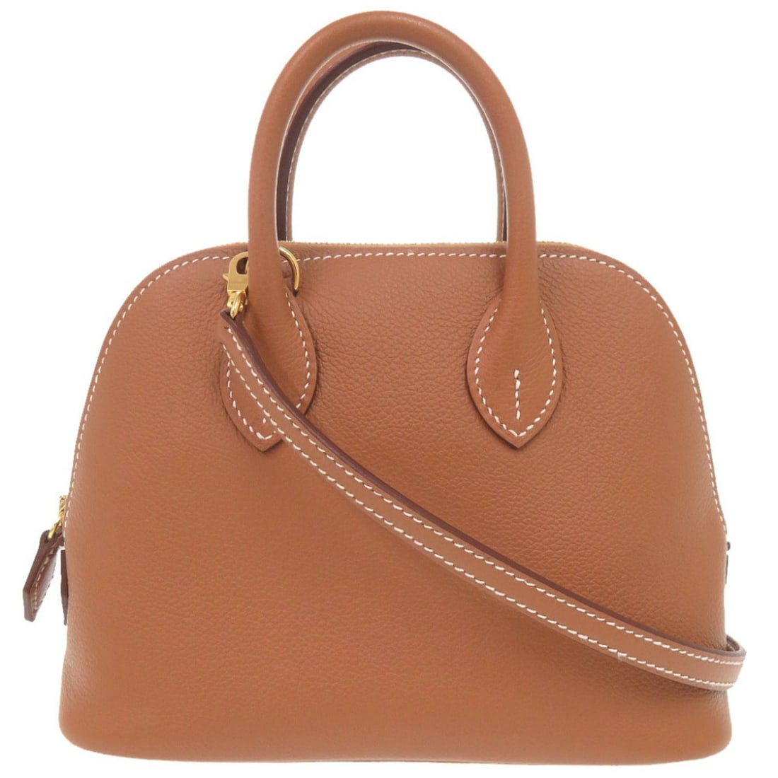 Hermes Bolide 1923 Mini Evercolor Gold Handbag with Hardware (K stamp, 2025 production) - Brown: --- Catalog ---Category: SizeSize (HxWxD): 14cm x 18cm x 8cm / 5.51'' x 7.08'' x 3.14''Category: DesignType: HandbagColor: BrownGender: WomenMaterial: Evercalf leather Category: GeneralBrand: HermesCo