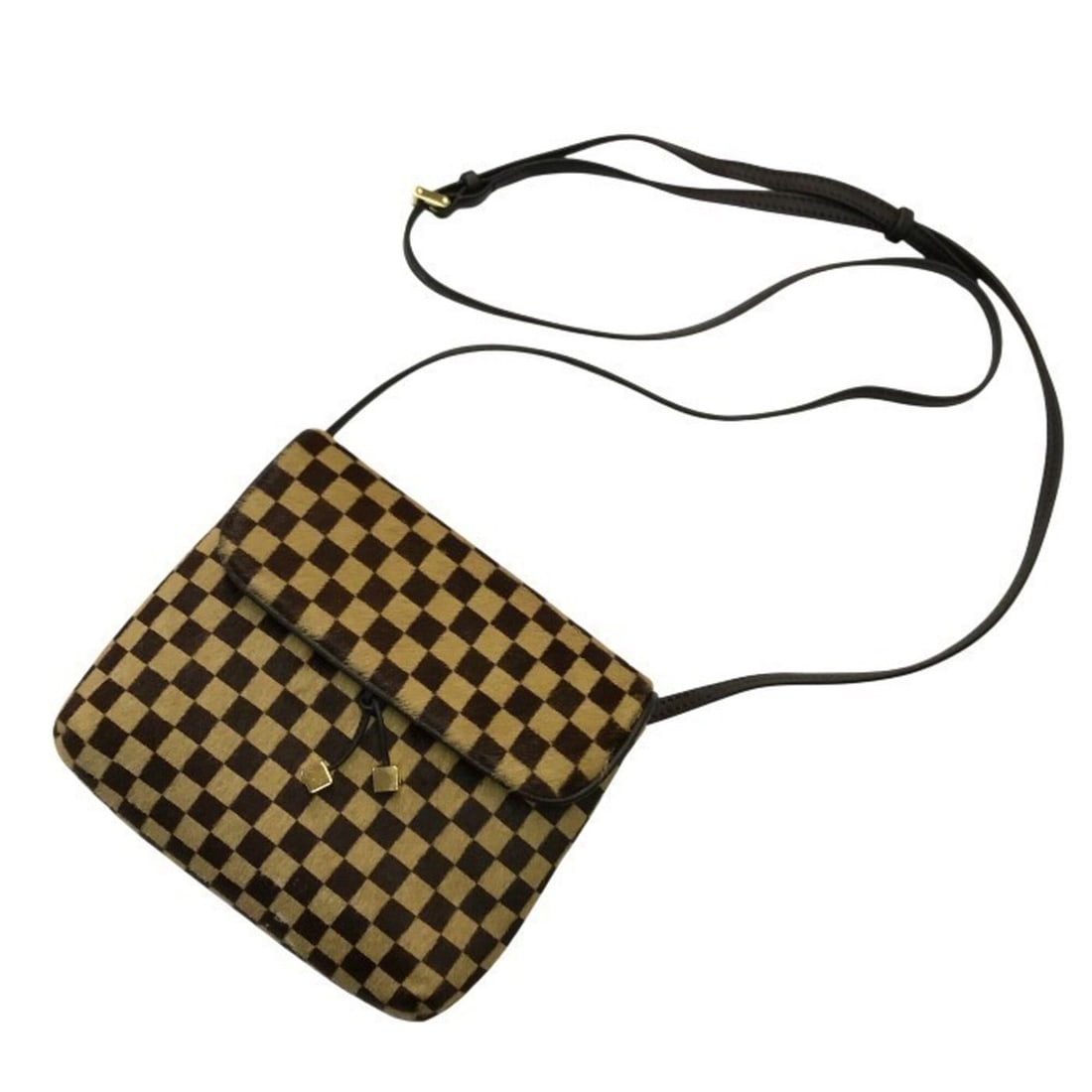 LOUIS VUITTON Damier Sauvage Gazelle Shoulder Bag for Women, Calf Hair Leather, Brown, M92130: --- Catalog ---Category: SizeSize (HxWxD): 13cm x 15cm x 3cm / 5.11'' x 5.9'' x 1.18''Category: DesignType: Shoulder bagColor: BrownGender: WomenMaterial: Leather Leather/Fur Type: HarakoCategory: Gen