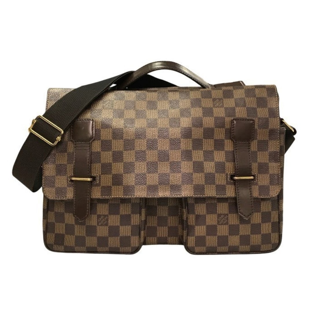 LOUIS VUITTON Damier Ebene Broadway Shoulder Bag for Men, Brown N42270: --- Catalog ---Category: SizeSize (HxWxD): 24cm x 36cm x 12cm / 9.44'' x 14.17'' x 4.72''Category: DesignType: Shoulder bagColor: BrownGender: MenCategory: GeneralLine: DamierBrand: Louis VuittonCount