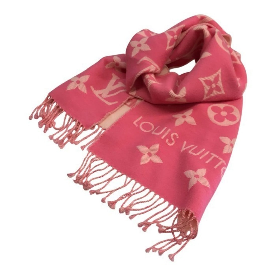 LOUIS VUITTON LV Essential Scarf/Stole for Women, Wool, Pink, M78936: --- Catalog ---Category: DesignType: StoleColor: PinkGender: WomenMaterial: Wool Category: GeneralBrand: Louis VuittonCountry of Origin: Italy--- Item List ---Section: ConditionRanking: Rank AB Used -