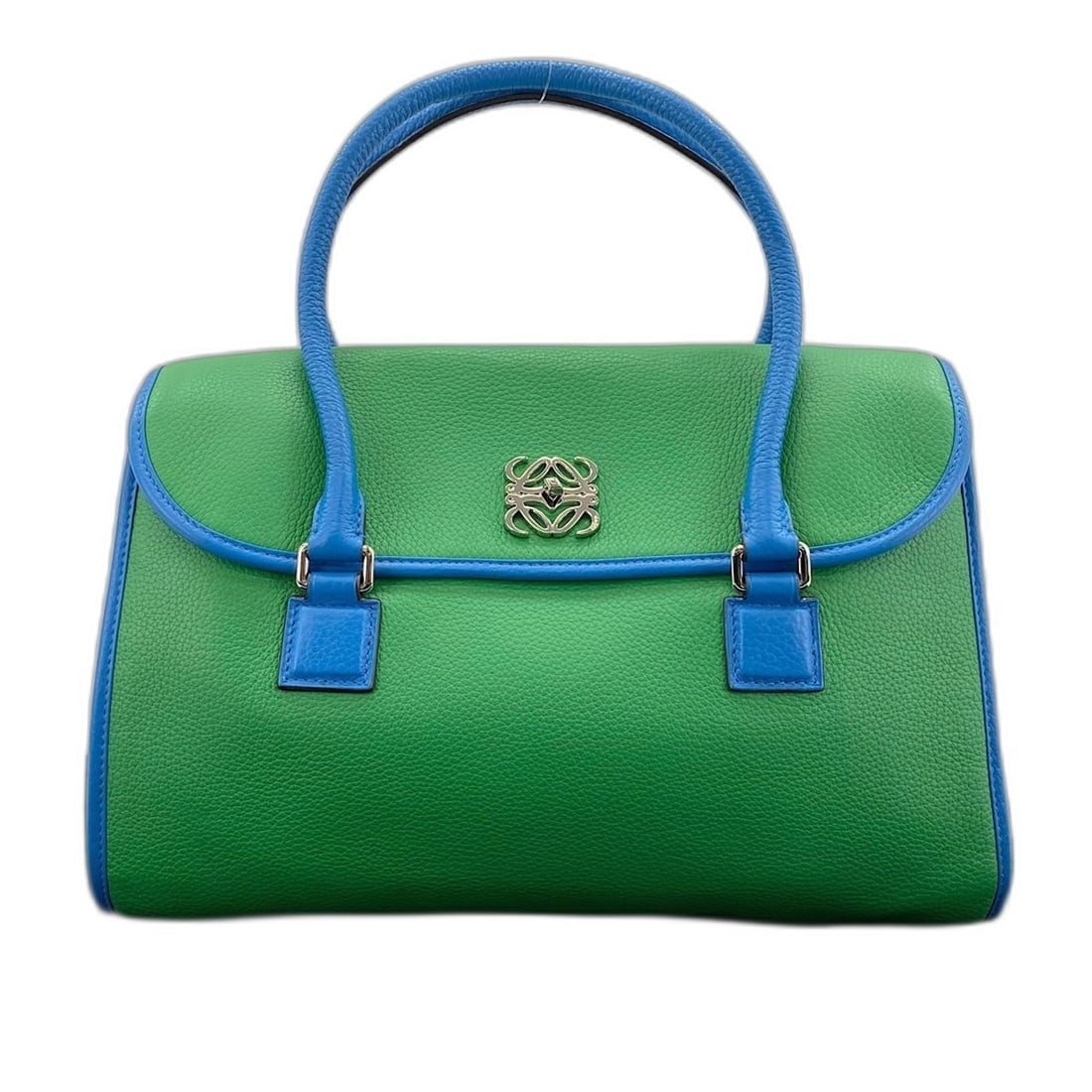 Loewe Alamo 36 Anagram Bicolor Handbag Leather Green (1 of 14)