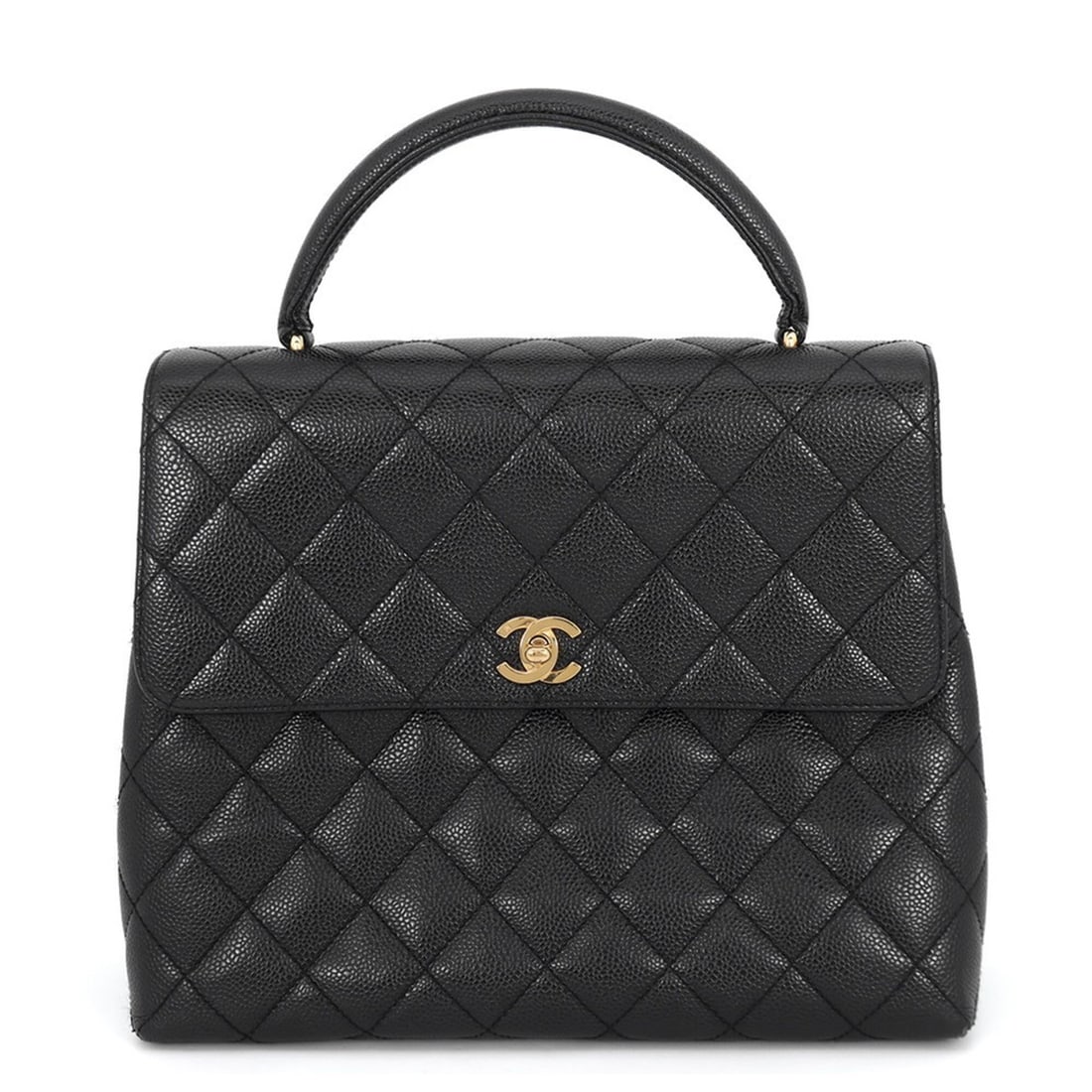 Chanel Matelassé handbag, Coco Mark, caviar leather, A12397, CHANEL handle bag, black, women's,: --- Catalog ---Category: SizeSize (HxWxD): 25cm x 29.5cm x 11.5cm / 9.84'' x 11.61'' x 4.52''Category: DesignType: HandbagColor: BlackGender: WomenMaterial: Grained Calfskin Category: GeneralMPN: A123