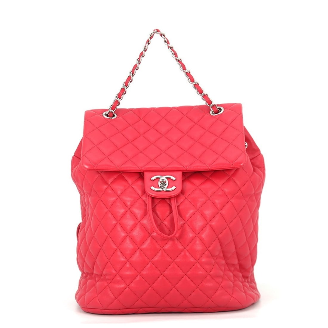 Chanel Matelassé Backpack with Coco Mark, Lambskin, A91121. CHANEL backpack, handbag, women's.: --- Catalog ---Category: SizeSize (HxWxD): 31cm x 25cm x 13.5cm / 12.2'' x 9.84'' x 5.31''Category: DesignType: Backpack, HandbagColor: Red colorGender: WomenCategory: GeneralMPN: A91121Brand: ChanelC