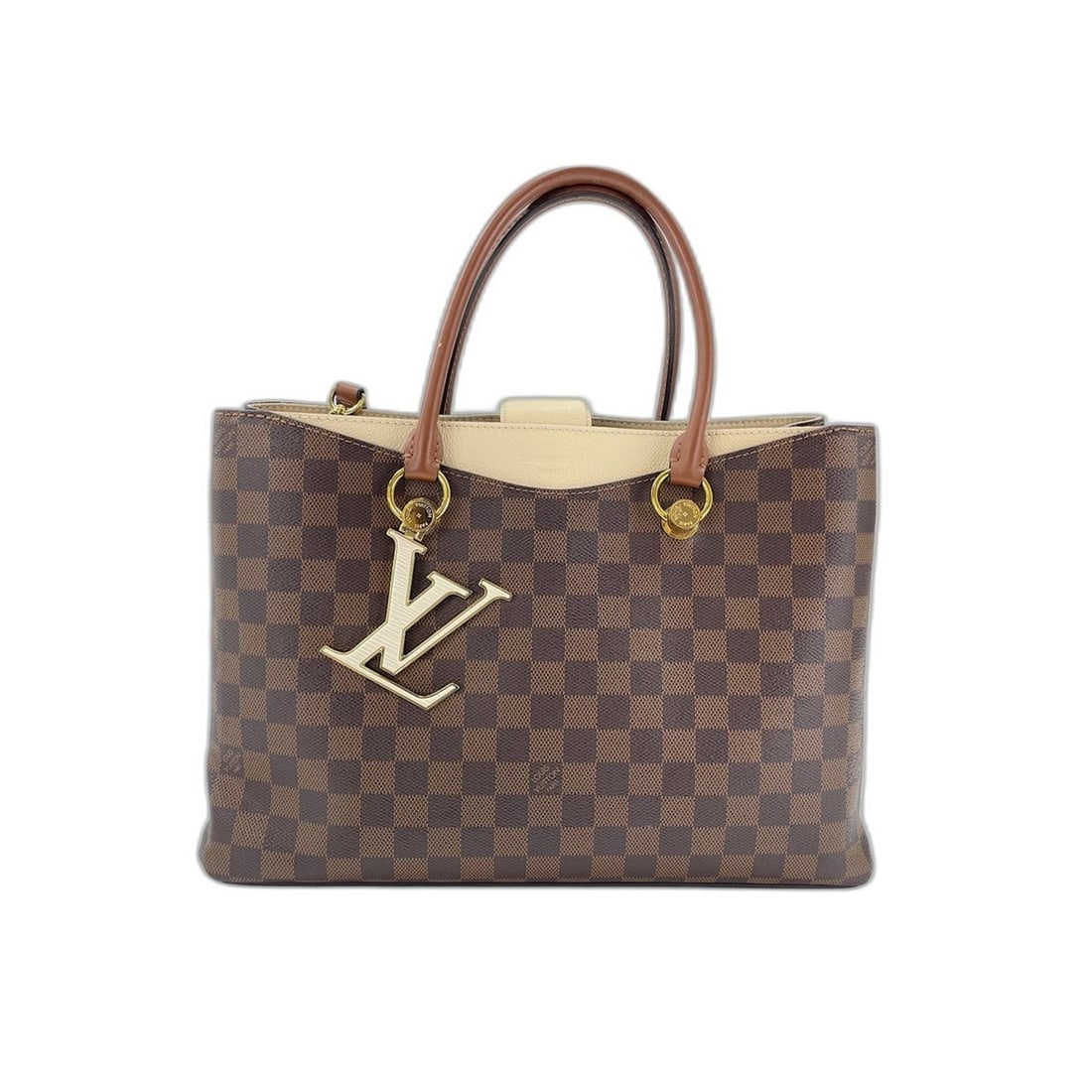 Louis Vuitton Riverside Shoulder Bag, Brown: --- Catalog ---Category: SizeHandle Drop: 13.00cm / 5.12''Size (HxWxD): 24cm x 35cm x 12cm / 9.44'' x 13.77'' x 4.72''Strap Length: 90cm / 35.43''Category: DesignType: Shoulder bagColor: BrownGender: 