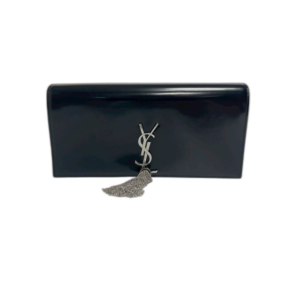 Yves Saint Laurent Kate Clutch Bag, Patent Leather, Black: --- Catalog ---Category: SizeSize (HxWxD): 13cm x 27cm x 4cm / 5.11'' x 10.62'' x 1.57''Category: DesignType: Clutch bagColor: BlackGender: WomenMaterial: Patent leather Category: GeneralBrand: Yves S