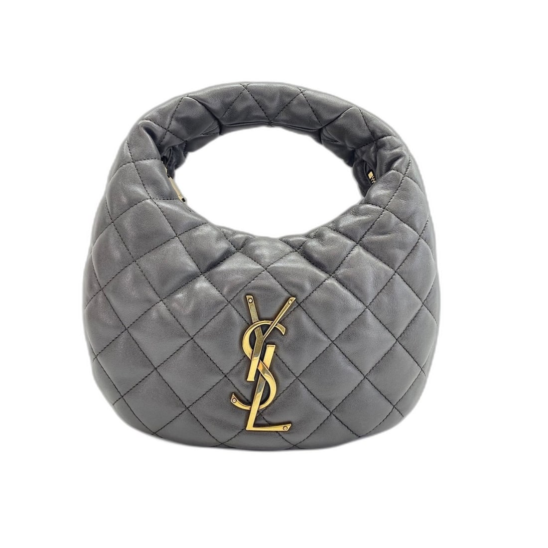Yves Saint Laurent Icarino handbag, lambskin, gray.: --- Catalog ---Category: SizeHandle Drop: 8.00cm / 3.15''Size (HxWxD): 17cm x 24cm x 4cm / 6.69'' x 9.44'' x 1.57''Category: DesignType: HandbagColor: GrayGender: WomenMaterial: Leather Leather/Fur Ty