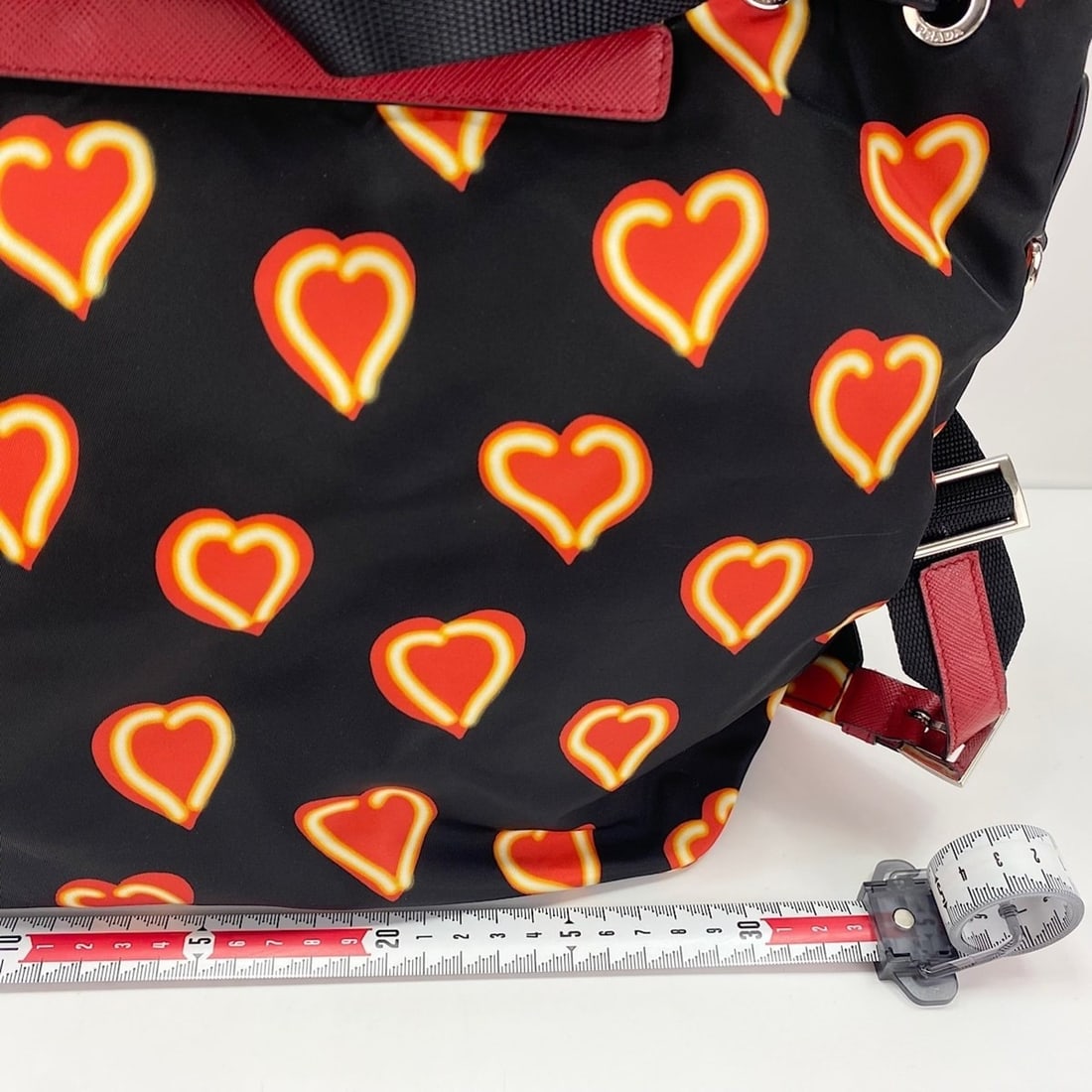 Prada Heart Backpack, Nylon, Black - 8