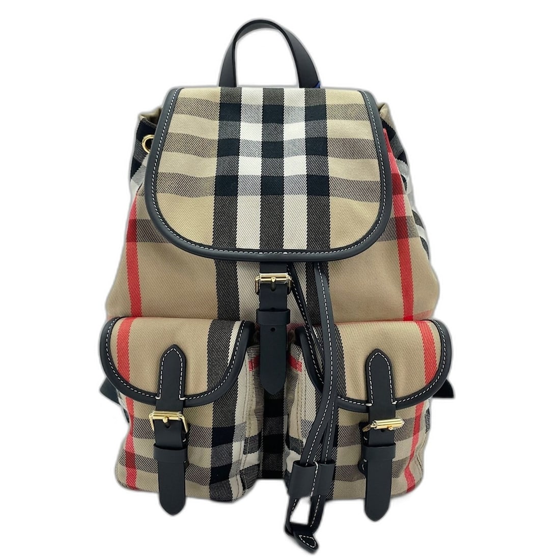 Burberry House Check Canvas Backpack, Beige: --- Catalog ---Category: SizeSize (HxWxD): 31cm x 26cm x 12cm / 12.2'' x 10.23'' x 4.72''Strap Length: 102cm / 40.15''Category: DesignType: BackpackColor: BeigeGender: Women,MenMaterial: Canvas Catego