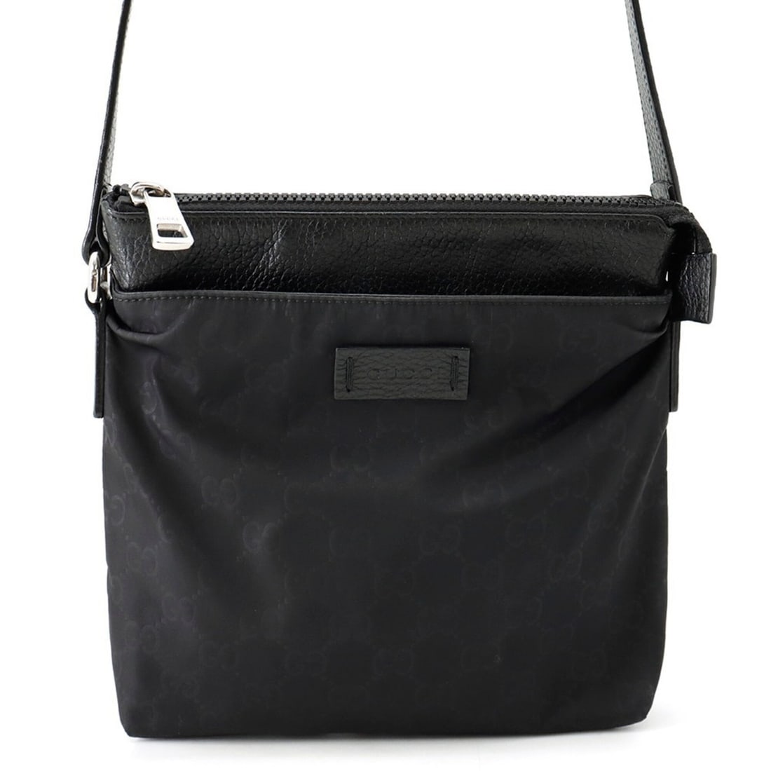 Gucci Shoulder Bag GG Nylon 510339 GUCCI Handbag Black: --- Catalog ---Category: SizeSize (HxWxD): 21.5cm x 20.5cm x 4.5cm / 8.46'' x 8.07'' x 1.77''Category: DesignType: Handbag, Shoulder bagColor: BlackGender: WomenMaterial: Nylon Category: GeneralMPN: 5