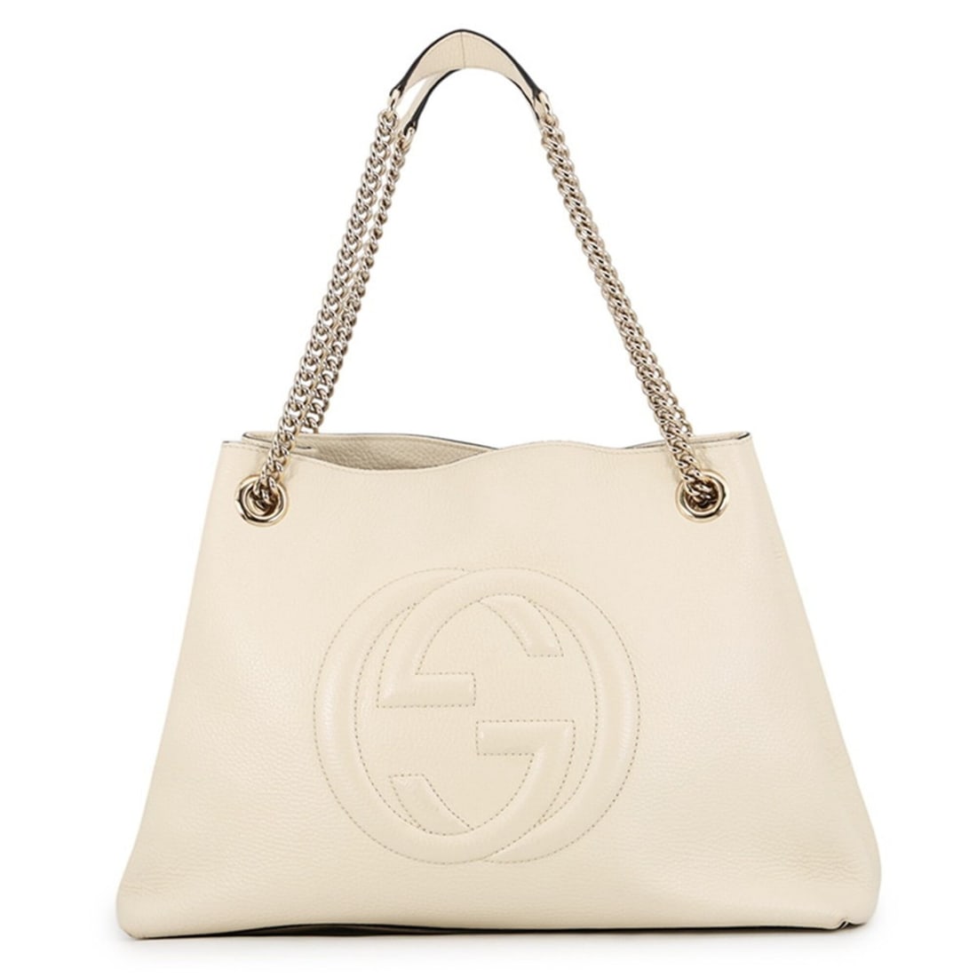 Gucci Interlocking G Soho Chain Tote Leather Bag 536196 GUCCI 2-way Handbag: --- Catalog ---Category: SizeSize (HxWxD): 26cm x 37.5cm x 14cm / 10.23'' x 14.76'' x 5.51''Category: DesignType: Handbag, Tote bagColor: IvoryGender: WomenMaterial: Leather Category: GeneralMPN: 5361