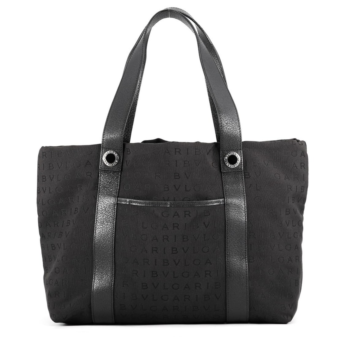 Bulgari tote bag, Mania, canvas, leather, BVLGARI handbag, black, Bulgari,: --- Catalog ---Category: SizeSize (HxWxD): 24.5cm x 33cm x 14cm / 9.64'' x 12.99'' x 5.51''Category: DesignType: Handbag, Tote bagColor: BlackGender: WomenMaterial: Canvas , Leather Category: GeneralB
