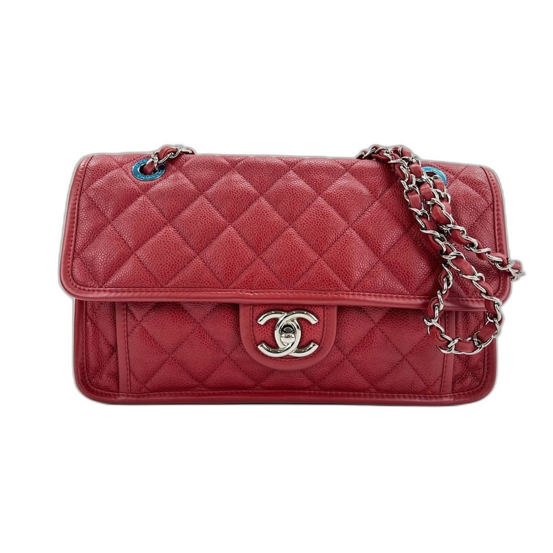 Chanel French Riviera Shoulder Bag, Red (1 of 13)