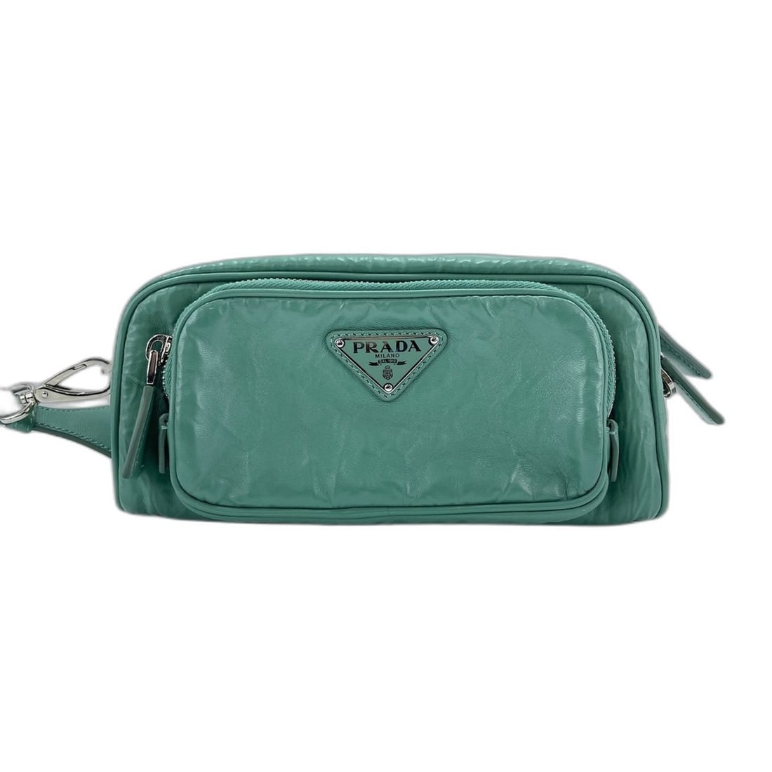 Prada PRADA Nappa Antique Shoulder Bag Leather Green: --- Catalog ---Category: SizeSize (HxWxD): 13cm x 22cm x 5cm / 5.11'' x 8.66'' x 1.96''Category: DesignType: Shoulder bagColor: GreenGender: WomenMaterial: Nappa leather Category: GeneralBrand: Prada-