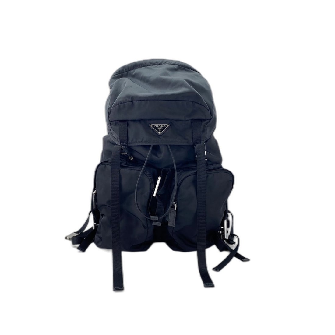 Prada backpack, nylon, black.: --- Catalog ---Category: SizeSize (HxWxD): 44cm x 31cm x 13cm / 17.32'' x 12.2'' x 5.11''Category: DesignType: BackpackColor: BlackGender: Women,MenMaterial: Nylon Category: GeneralBrand: Prada--- Ite