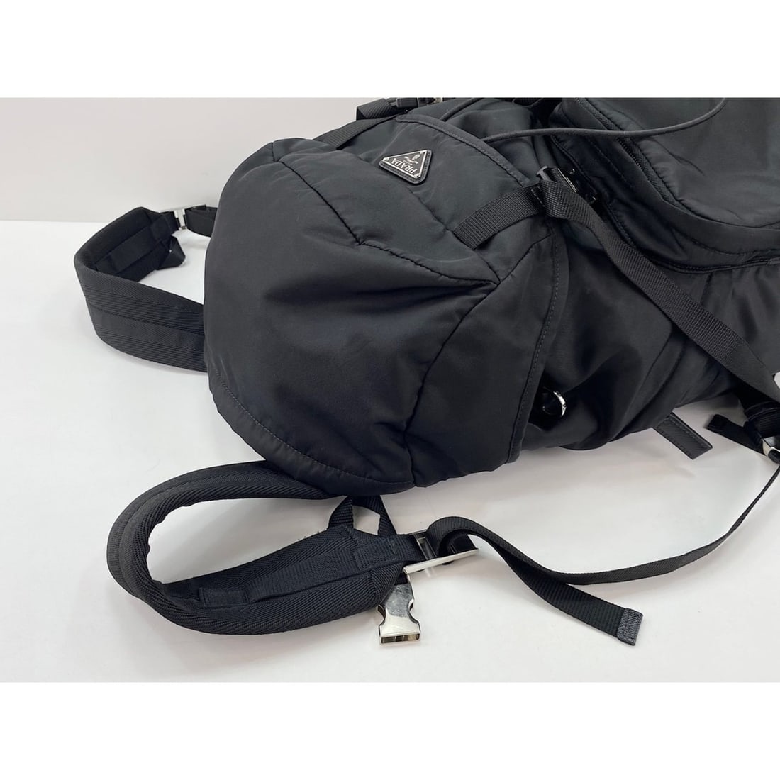Prada backpack, nylon, black. - 9