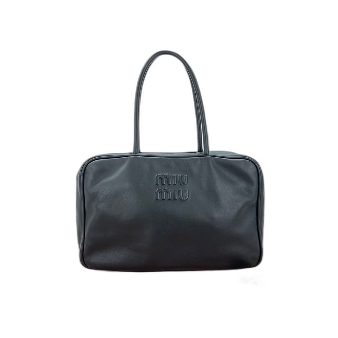 Miu Miu Miu Leather Bow Handbag, Black (1 of 13)