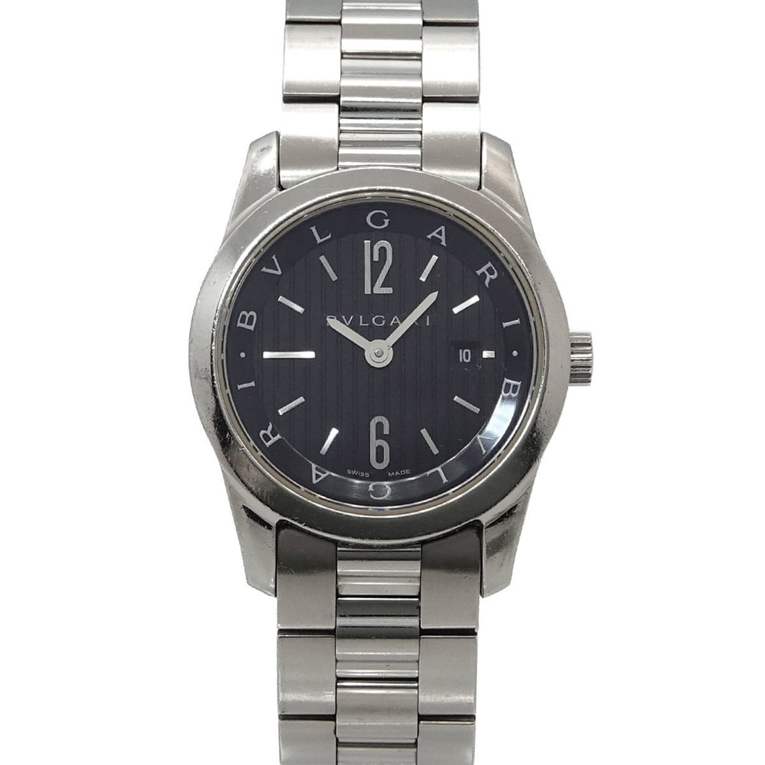 Bulgari BVLGARI Solotempo ST30S Women's Watch, Date, Black, Quartz Watch: --- Catalog ---Category: SizeWrist Size: 15cm / 5.9''Case Diameter: 30mm / 1.18''Category: DesignType: WristwatchGender: WomenColor (Dial): BlackMaterial (Band): Stainless steelMaterial (Case): Stainl