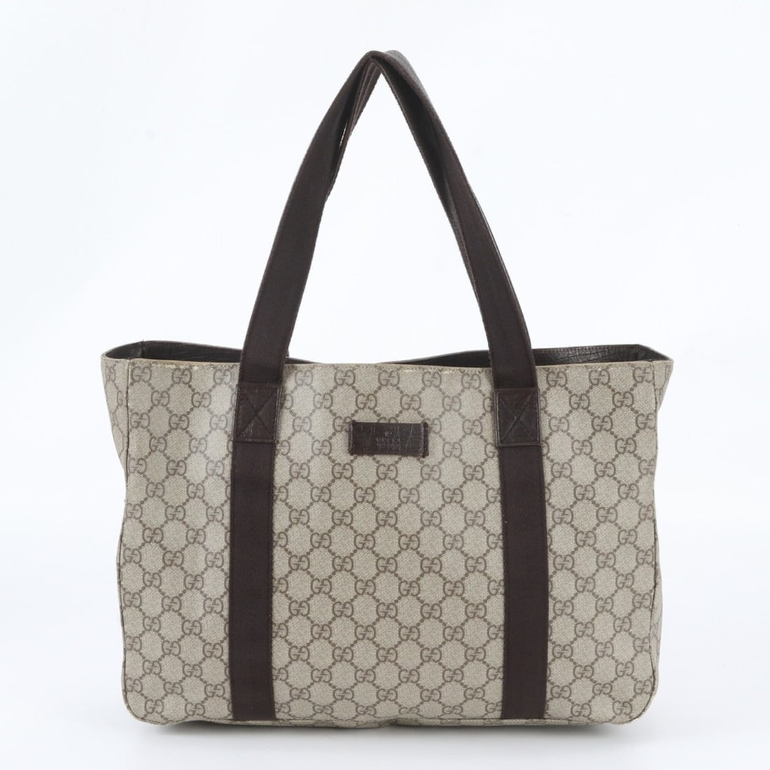 Gucci GG Supreme 141624 Leather Tote Bag, Handbag, Shoulder Women's: --- Catalog ---Category: SizeSize (HxWxD): 27cm x 38cm x 16cm / 10.62'' x 14.96'' x 6.29''Category: DesignType: Handbag, Shoulder bag, Tote bagColor: BrownGender: WomenMaterial: Leather , Coated canva