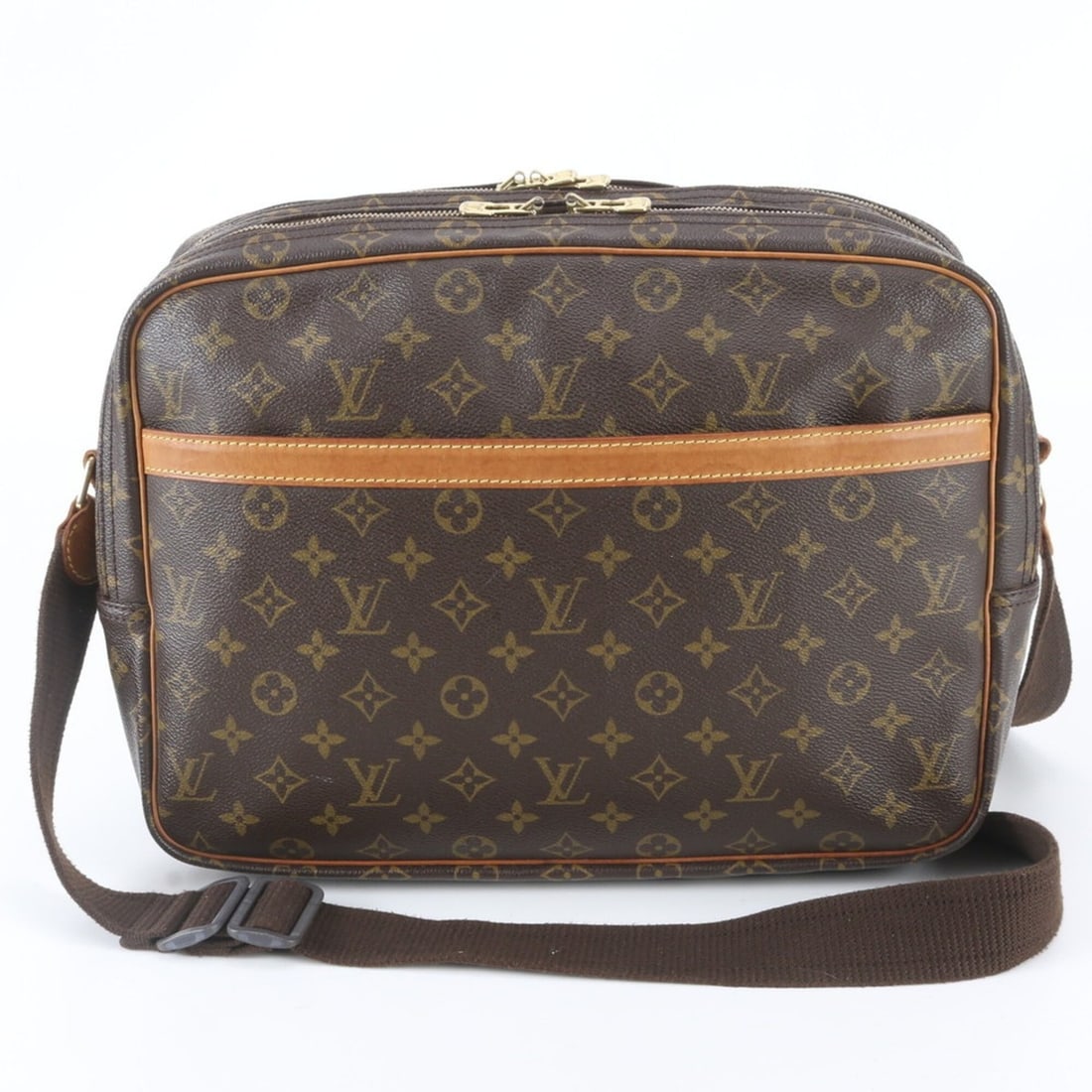 Louis Vuitton Monogram Reporter GM M45252 Leather Shoulder Bag Messenger for Men: --- Catalog ---Category: SizeSize (HxWxD): 27cm x 35cm x 14cm / 10.62'' x 13.77'' x 5.51''Category: DesignType: Messenger bag, Shoulder bagColor: BrownGender: MenMaterial: Leather , Coated canvas Cate