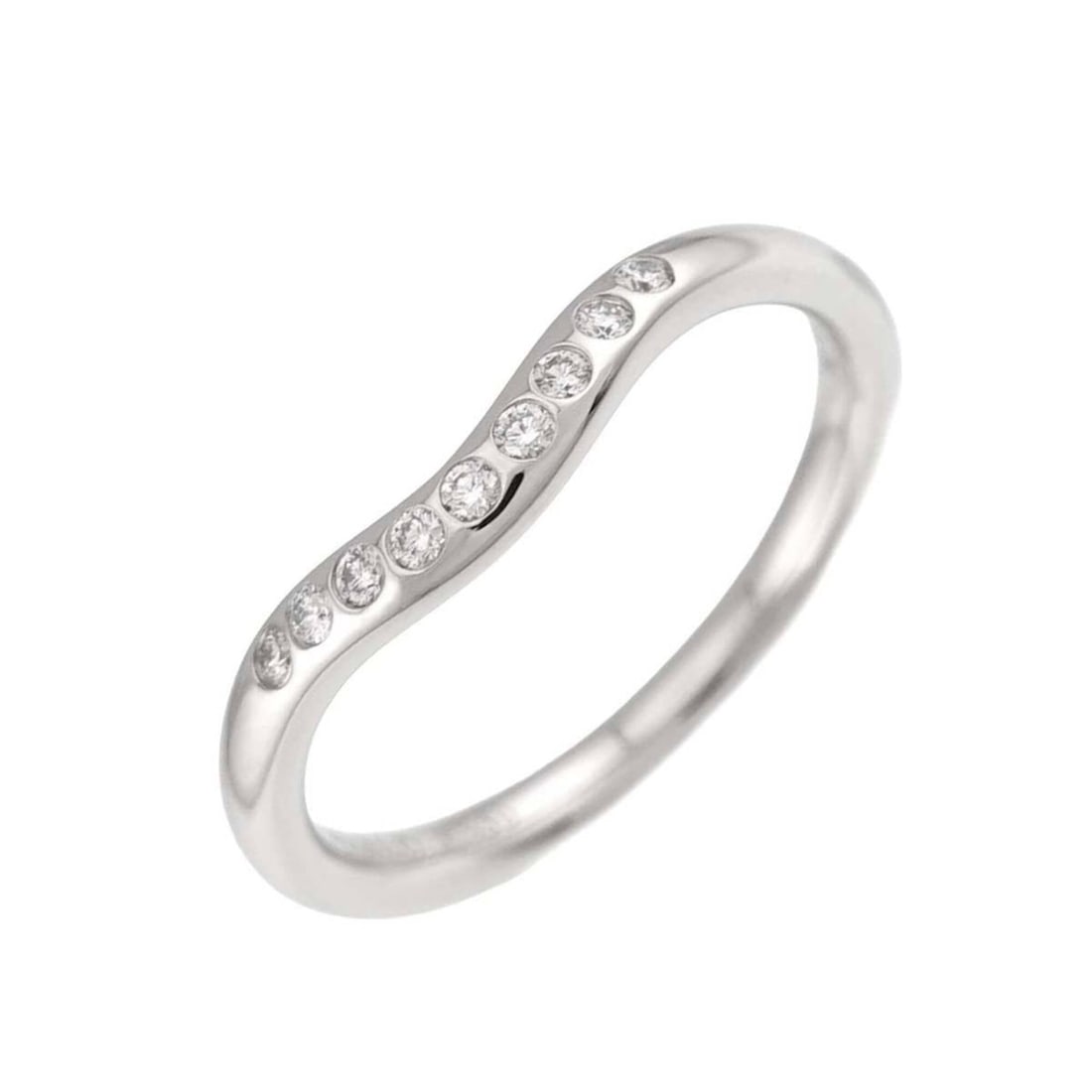Tiffany & Co. Curved Band Ring with Diamonds, Platinum. (1 of 20)