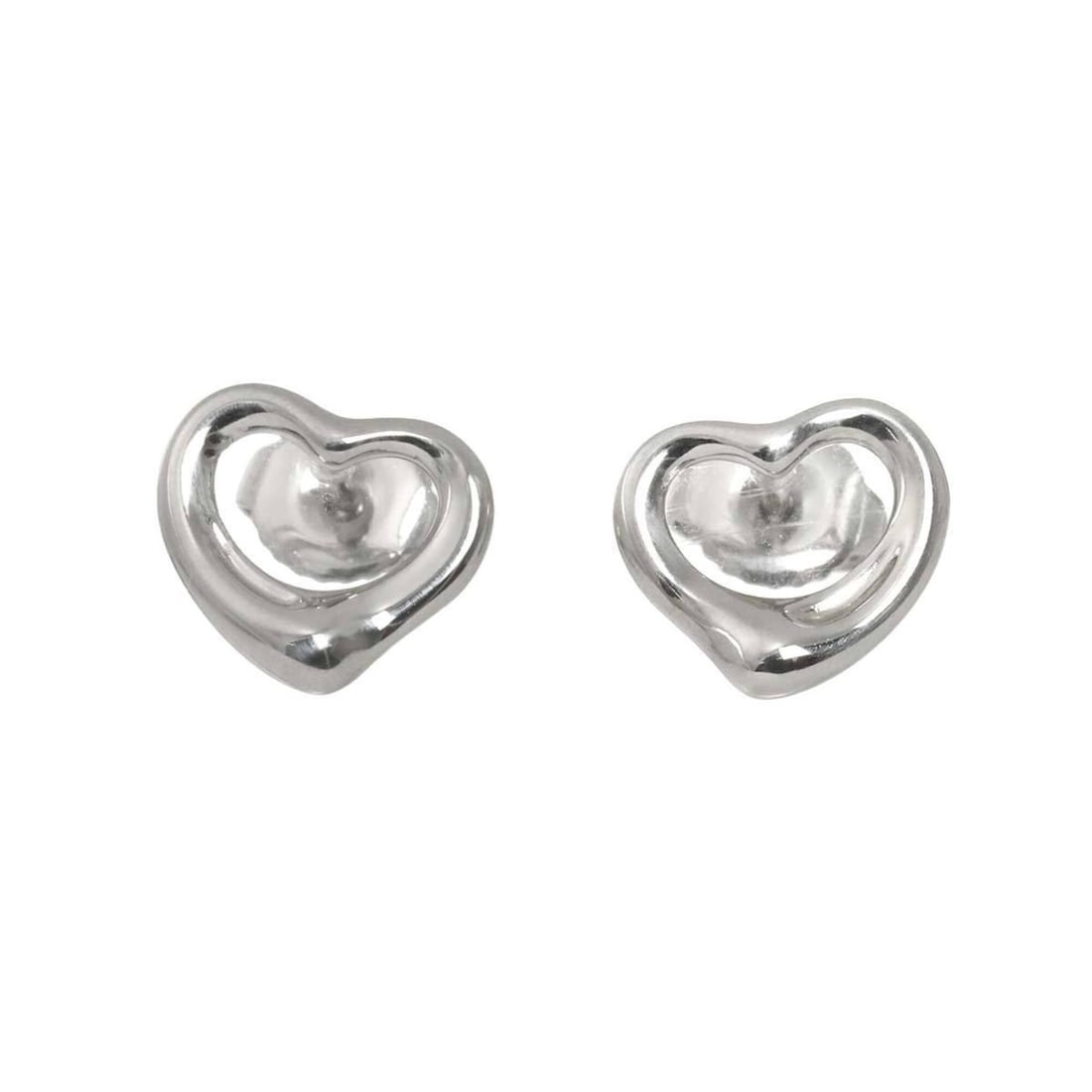 Tiffany & Co. Heart Earrings, Platinum, Open Pierced (1 of 15)