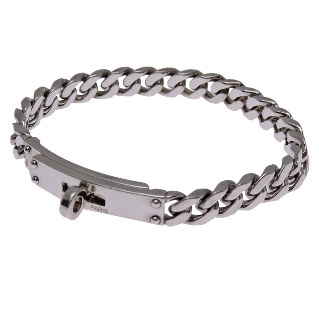 Hermes Kelly Gourmet XS Women's Bracelet, Sterling Silver 925: --- Catalog ---Category: SizeLength: 16.8cm / 6.61''Category: DesignType: Charm braceletGender: WomenMaterial: Silver 925Category: GeneralBrand: Hermes--- Item List ---Section: ConditionRanking: Rank 