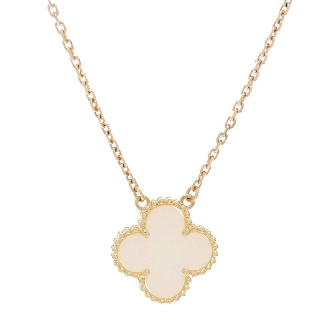 Van Cleef & Arpels Vintage Alhambra Mother-of-Pearl Women's Necklace VCARA45900 750 Yellow Gold (1 of 11)