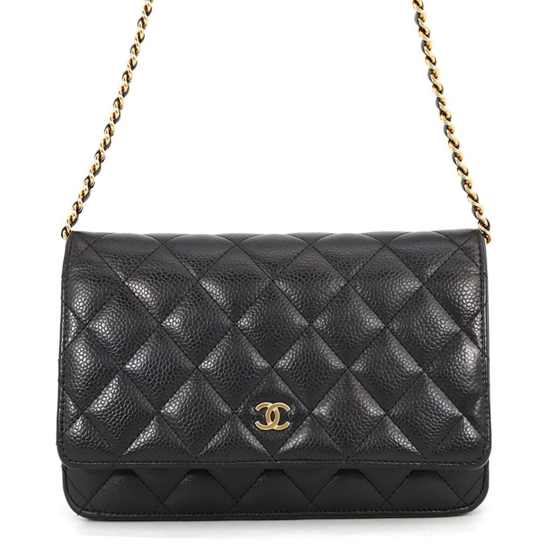 Chanel Chain Wallet Classic Matelassé Coco Mark Caviar Skin AP0250 CHANEL Black Women's WALLET: --- Catalog ---Category: SizeSize (HxWxD): 13cm x 19cm x 4cm / 5.11'' x 7.48'' x 1.57''Category: DesignType: Chain/Shoulder walletColor: BlackGender: WomenMaterial: Grained Calfskin Category: GeneralM