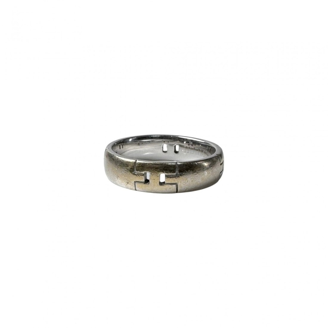 Hermes Hercules Ring 18K #57 (approx. Japanese size) Women's: --- Catalog ---Category: SizeJP Size: 16.5US Size: 8Category: DesignType: Band ringColor: White goldGender: WomenCategory: GeneralBrand: Hermes--- Item List ---Section: ConditionRanking: Rank AB Used 