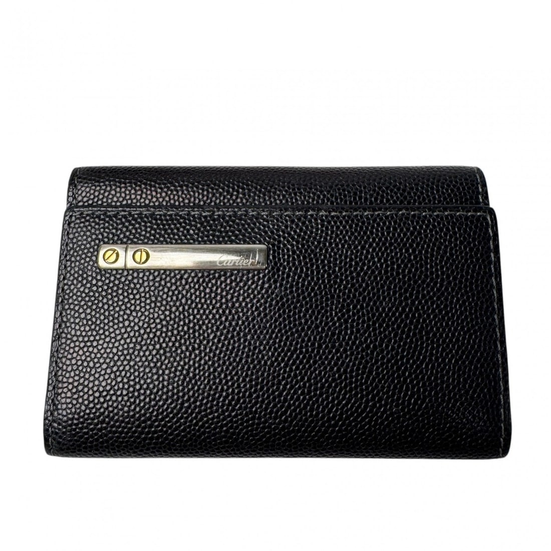 Cartier Santos 6-Key Case, Black, Men's: --- Catalog ---Category: DesignType: KeycaseColor: BlackGender: MenMaterial: Leather Category: GeneralBrand: CartierCategory: Physical PropertiesSize (HxWxD): 7cm x 10.5cm / 2.75'' x 4.13''--- Item Li