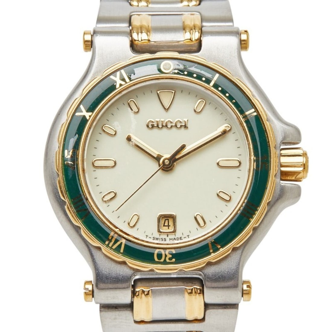 Gucci Vintage Watch 9700L Quartz Beige Dial Stainless Steel Plated Women's GUCCI: --- Catalog ---Category: SizeWrist Size: 14.5cm / 5.7''Case Diameter: 29.2mm / 1.15''Category: DesignType: WristwatchGender: WomenColor (Dial): BeigeMaterial (Band): Gold plated, Stainless steelMateri