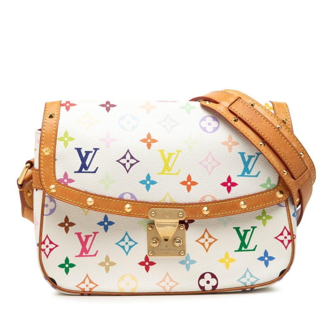 Louis Vuitton Monogram Multicolor Sologne Crossbody Shoulder Bag M92661 Blanc White Leather Women's (1 of 12)