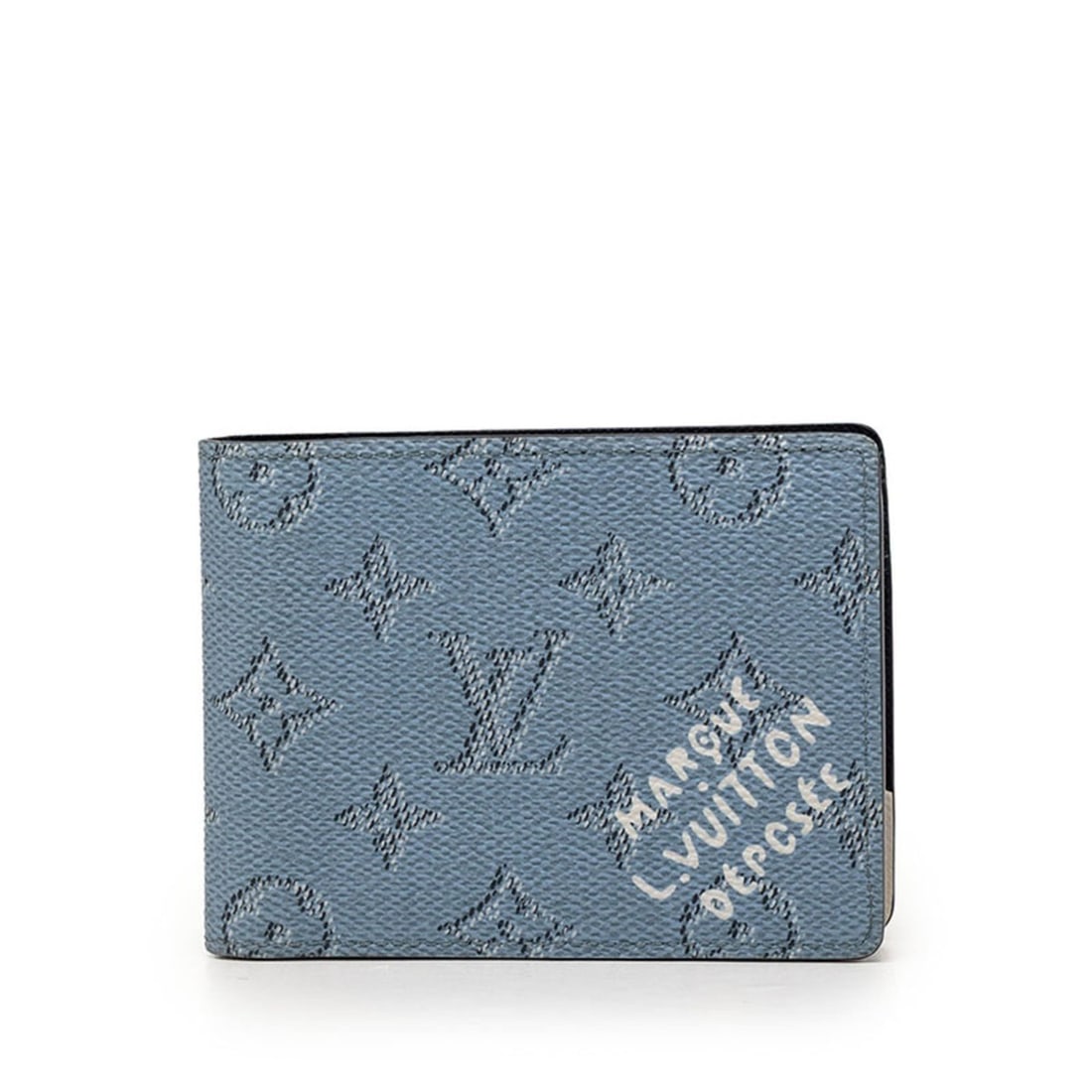 Louis Vuitton Monogram Heritage Portefeuille Multiple Bi-fold Wallet M14691 Blue Leather Women's: --- Catalog ---Category: SizeSize (HxWxD): 9cm x 12cm x 1.5cm / 3.54'' x 4.72'' x 0.59''Category: DesignType: Wallet (bi-fold)Color: BlueGender: WomenMaterial: Leather Category: GeneralMPN: M14691Bran