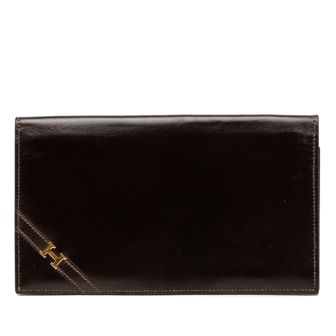 Hermes Vintage Bi-fold Long Wallet, ?K Stamp, Dark Brown Box Calf Leather, Women's HERMES: --- Catalog ---Category: SizeSize (HxWxD): 11cm x 18.5cm x 1cm / 4.33'' x 7.28'' x 0.39''Category: DesignType: Long wallet (bi-fold)Color: Dark brownGender: WomenMaterial: Box calf leather Category: G