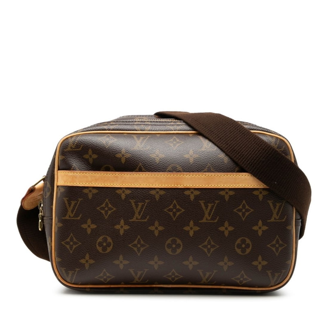 Louis Vuitton Monogram Reporter PM Crossbody Shoulder Bag M45254 Brown Leather Women's LOUIS VUITTON: --- Catalog ---Category: SizeSize (HxWxD): 19.5cm x 27cm x 12.5cm / 7.67'' x 10.62'' x 4.92''Category: DesignType: Shoulder bagColor: BrownGender: WomenMaterial: PVC , Leather Category: GeneralMPN: M4